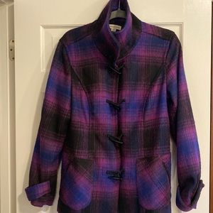 Coldwater Creek plaid coat - size 10